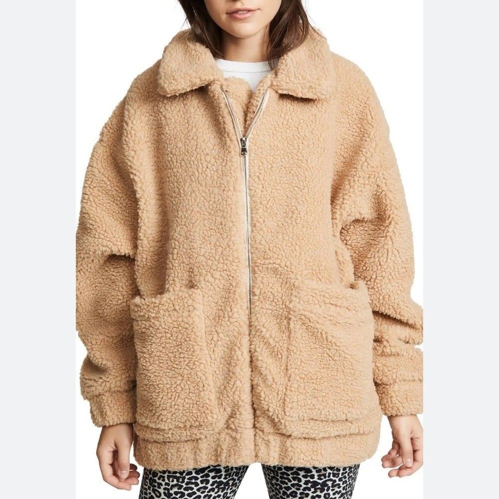 I Am Gia Pixie Coat Teddy Jacket Caramel XS Apres-ski Cozy Y2K Off-Duty-Model